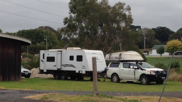 Campers often use the popular reserve beside the Mount Emu Creek at Panmure as an overnight camping spot.