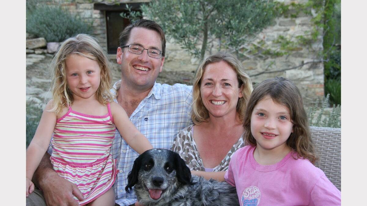 David and Chrissie Lang with their "Italian-Australian-English" daughters, Eli and Lucia