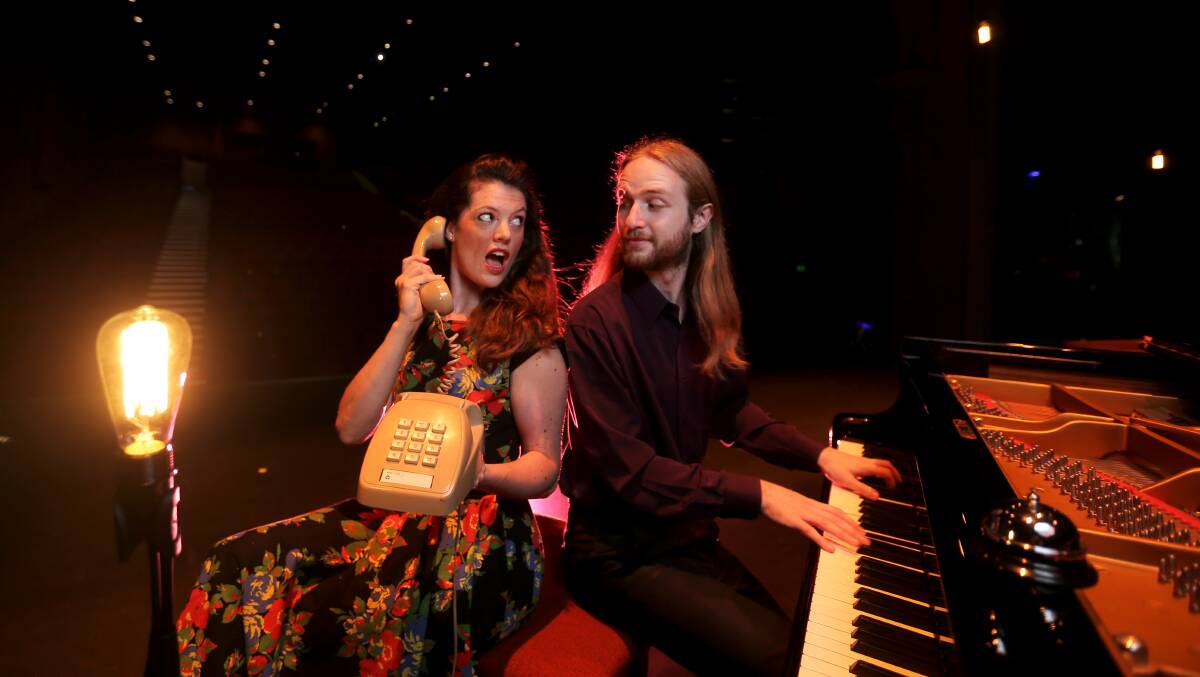 Bethany Simons and Peter De Jager get in the mood for the Lighthouse Theatre’s 2015 program launch last night as they rehearse some of the numbers from their production Reception: The Musical. 
