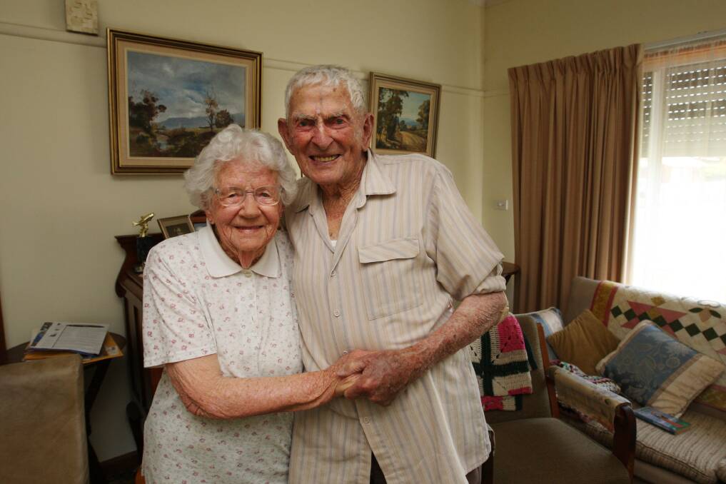 Timboon couple  Margaret, 94, and Jack Baglin, 97, will celebrate 73 years of marriage today. 
150122LP05