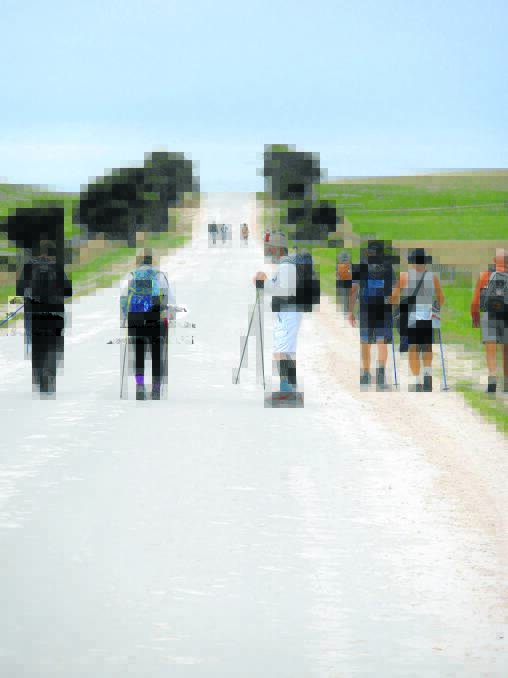 Trekkers hit the road on the pilgrimage from Portland to Penola in honour of Mary MacKillop.