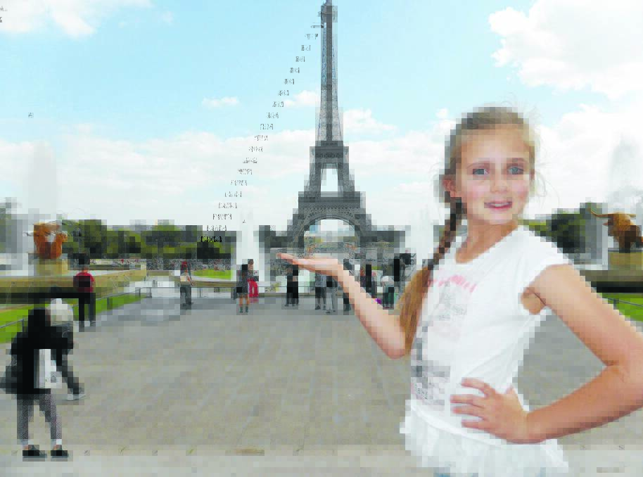 Pippa Rea realises her dream of seeing the Eiffel Tower during a trip to Paris last year  