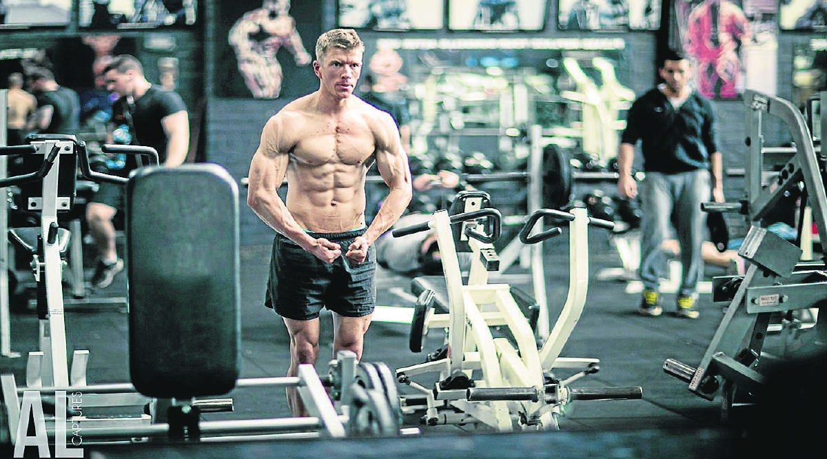 Camperdown’s Miles Langley hopes improving his fitness and bodybuilding will lead him to a career with a modelling agency.  Photo: Supplied