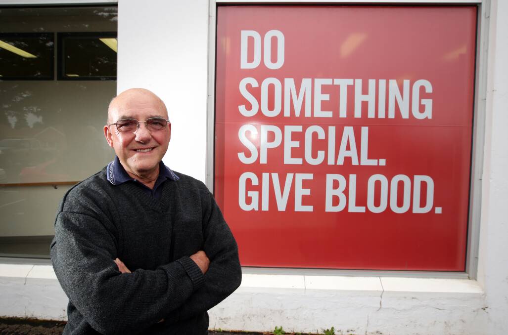 Warrnambool’s Bill Smail has donated blood 102 times. 140724DW45 Picture: DAMIAN WHITE