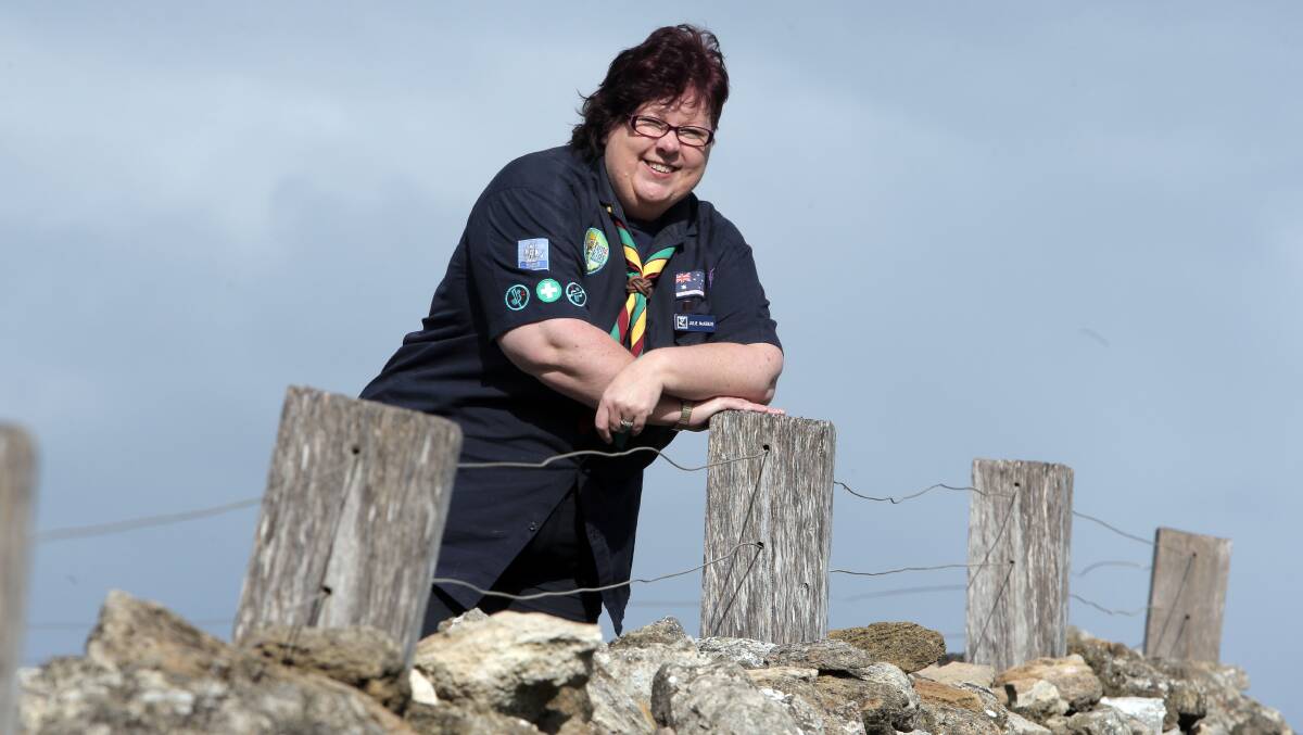 A lifelong involvement with both scouts and guides has led to Warrnambool’s Julia McKenzie, 50, being awarded the prestigious Silver Wattle Award for her services. 140802LP80 Picture: LEANNE PICKETT