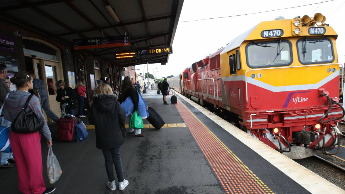 Punctuality of V/Line rail services on the Warrnambool line for the month of February showed a marked improvement over the previous 16 months. 110305AM05   Picture: ANGELA MILNE