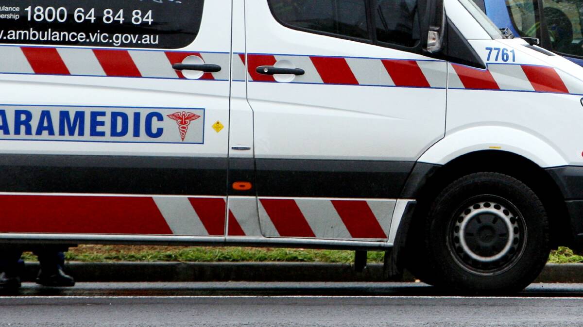 A man in his 20s was taken to Warrnambool Base Hospital after police and ambulance officers were called to an address in East Warrnambool about 12.40am on Sunday. 