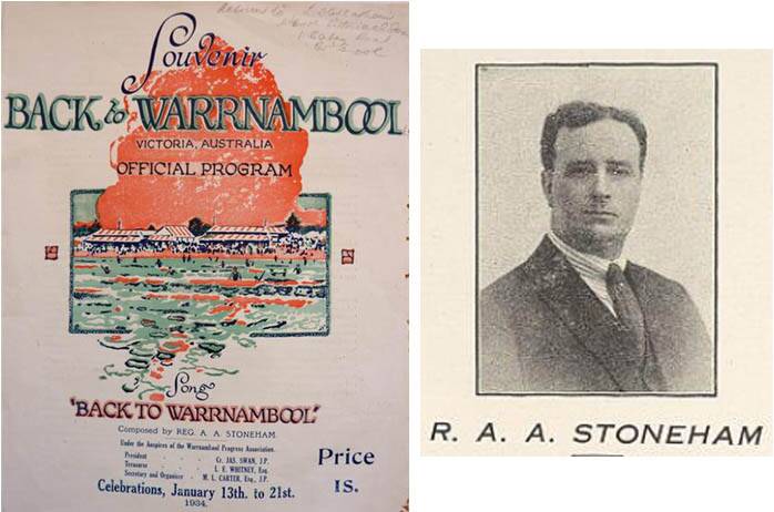 Program (left) courtesy of Warrnambool & District Historical Society.