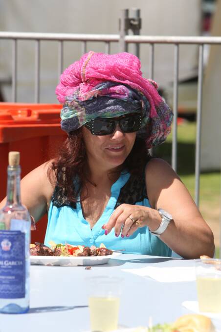 Florinda Da Silva enjoying lunch. 