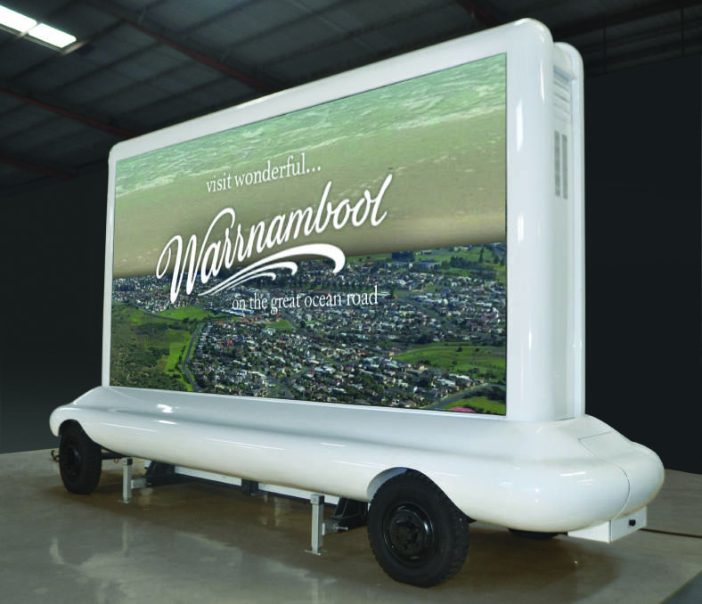 An example of how the the LED screen trailer could be used in Warrnambool.