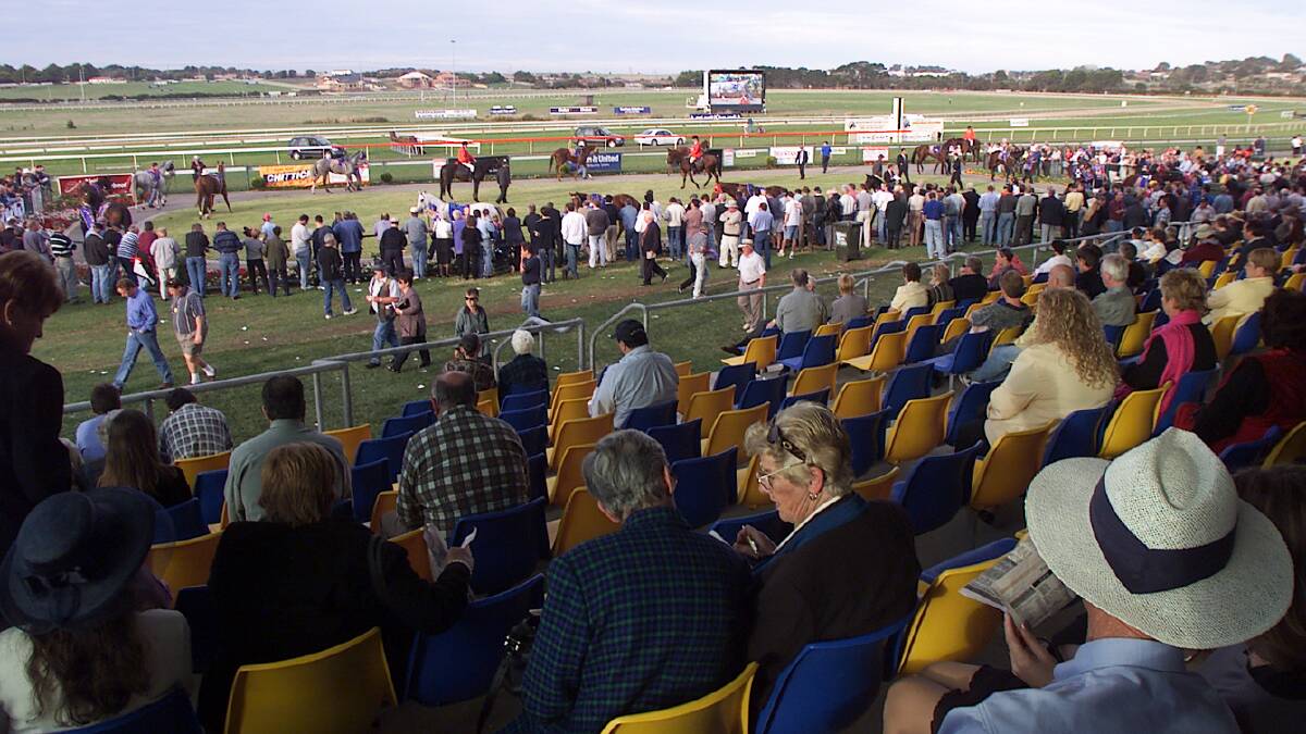 View of W'bool racetrack from the outside new grandstand in 2000.
