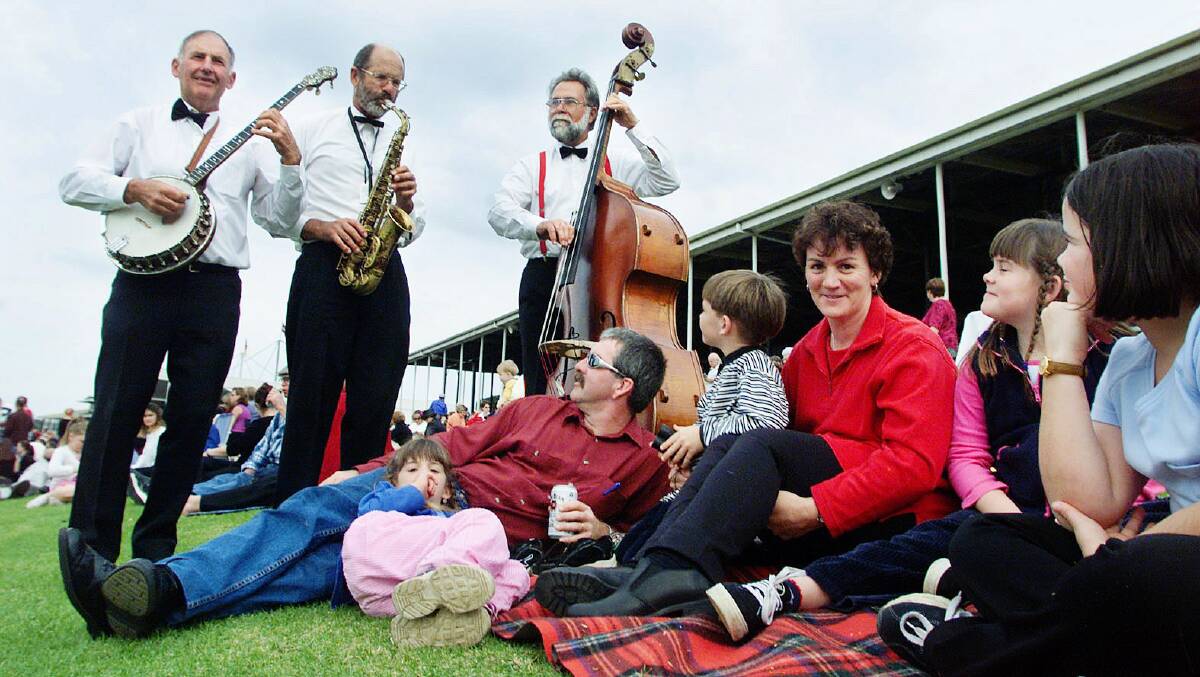 The Race Track Trio entertaining the public on the hill in 2001.