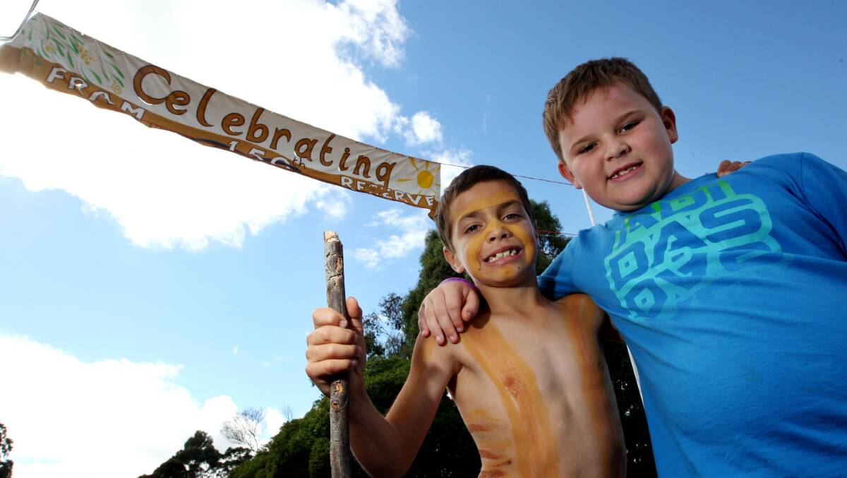 Rylan Miller, 7, and Jye Sumner, 7, both from Warrnambool. Picture:LEANNE PICKETT