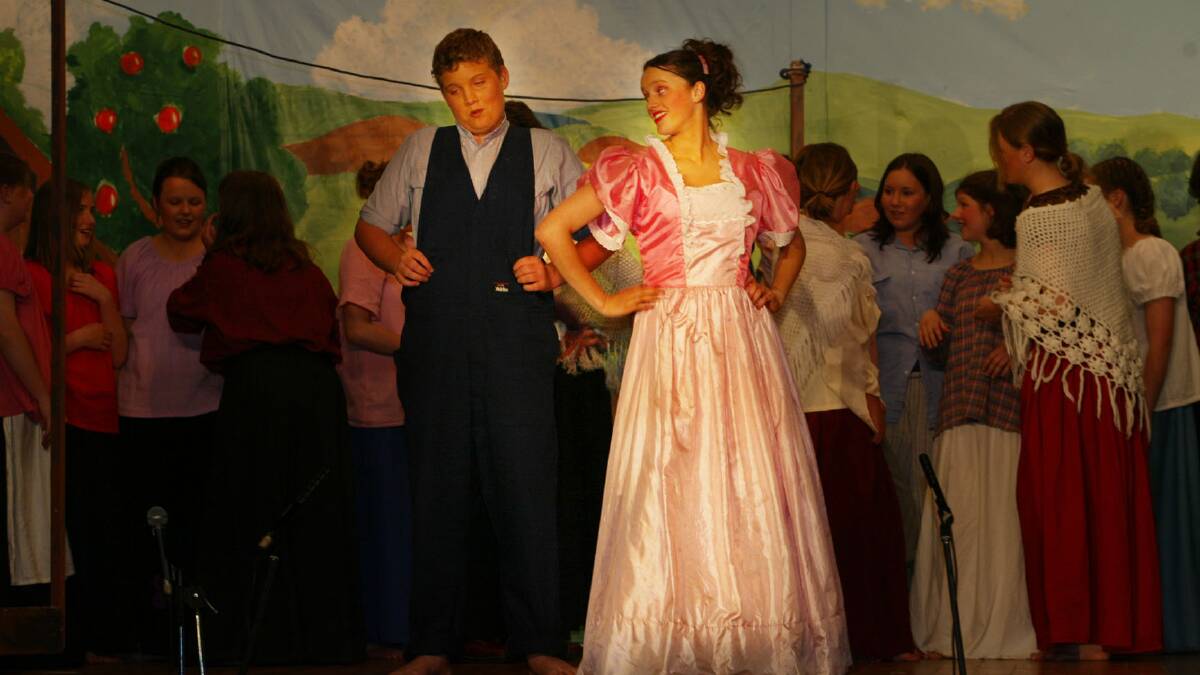 The cast of Emmanuel College's production of Jack and the Beanstalk.