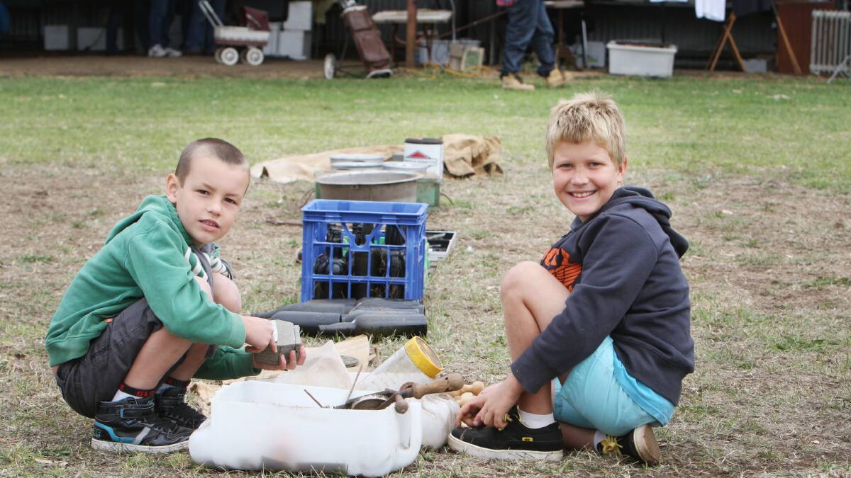 Cousins Jack Kelson, 6, and Jobe Kelson, 9, both from Warrnambool.   