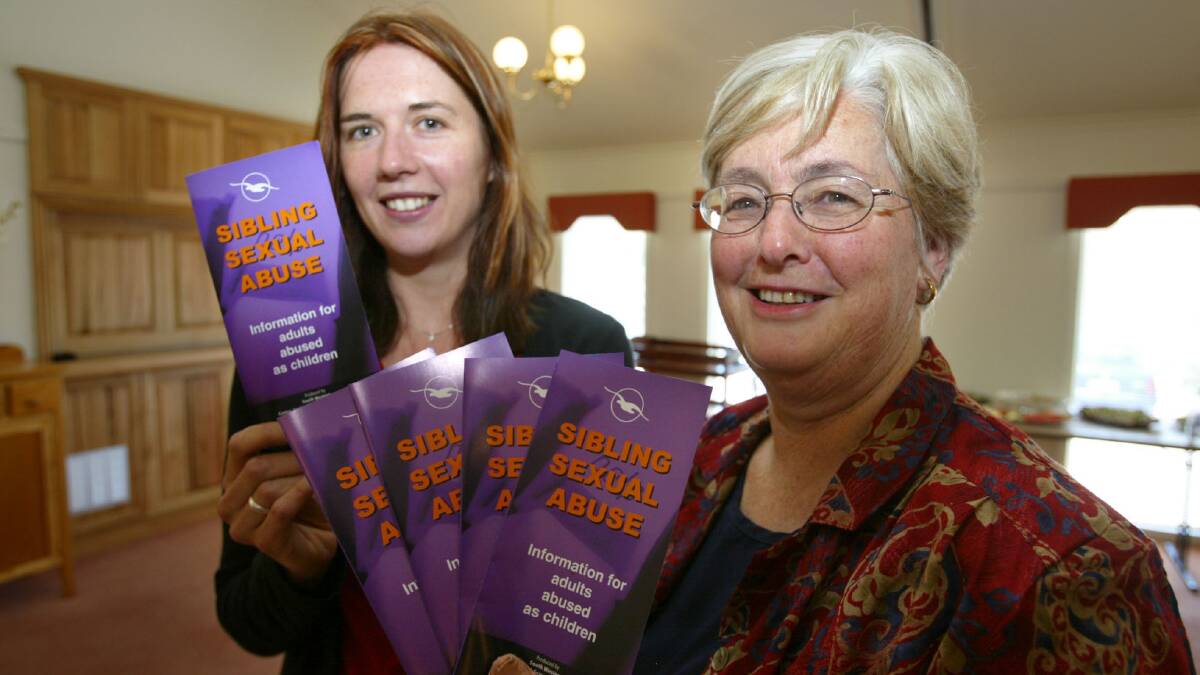 Pamphlet co-author Madeline Forth with South West Centre Against Sexual Assault co-ordinator Helen Wilson.