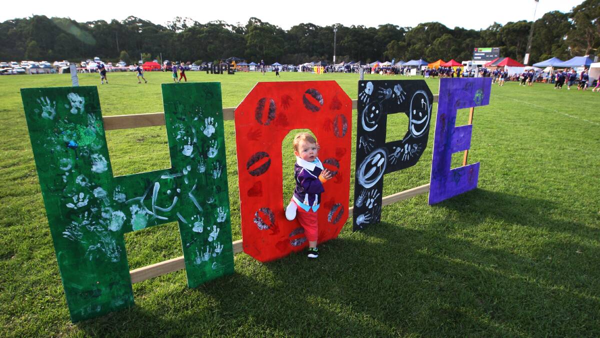 Hamish Joyce, 21 months, from Seaford joined his parents and grandparents at Relay For Life. 