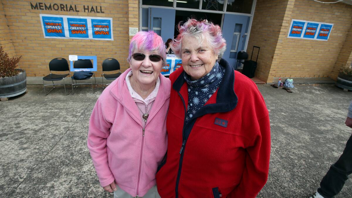 Marlene McCullough from Wangoom and Jean Smith from Warrnambool had their hair coloured. 