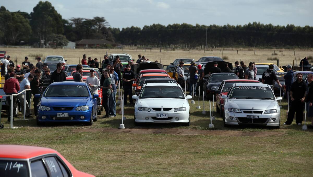 Warrnambool and District Drag Racing club meeting at Warrnambool airport. Picture: DAMIAN WHITE