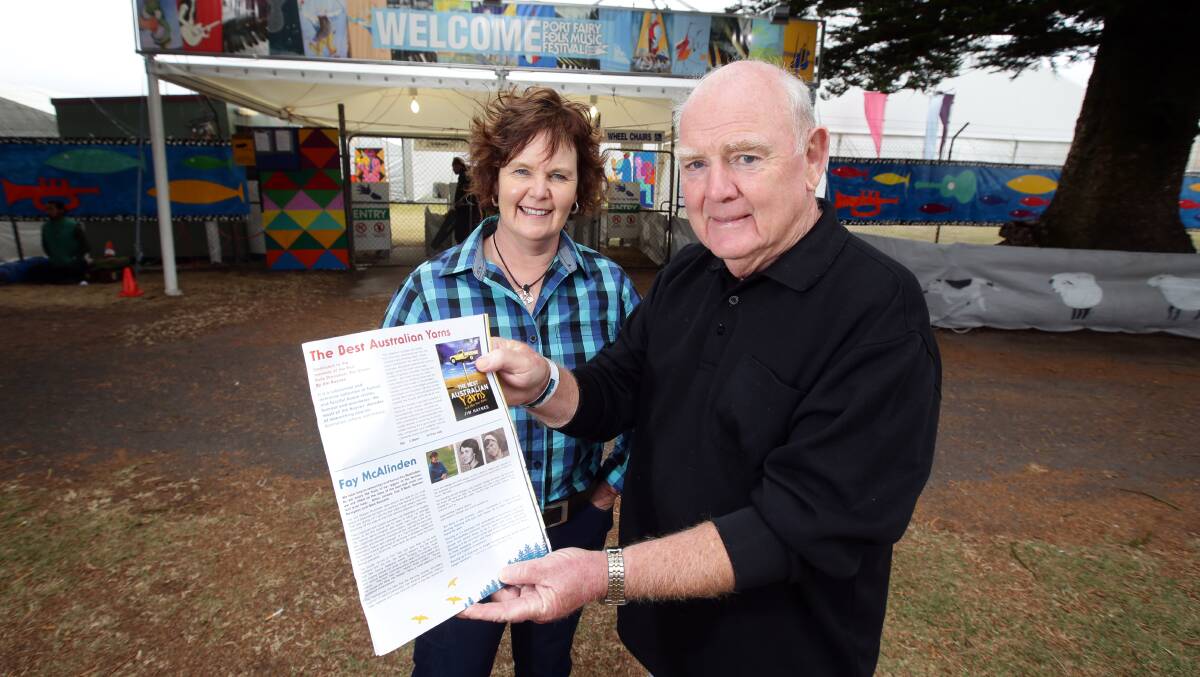 Una McAlinden and her father Morgan McAlinden are happy the festival committee have written about the late Fay McAlinden in their program. 