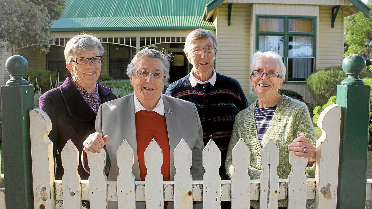 Port Fairy Good Samaritan sisters (from left) Maureen Stone, Camilla (Margaret) Gall, Marie Jones and Claire Dwyer at the convent.