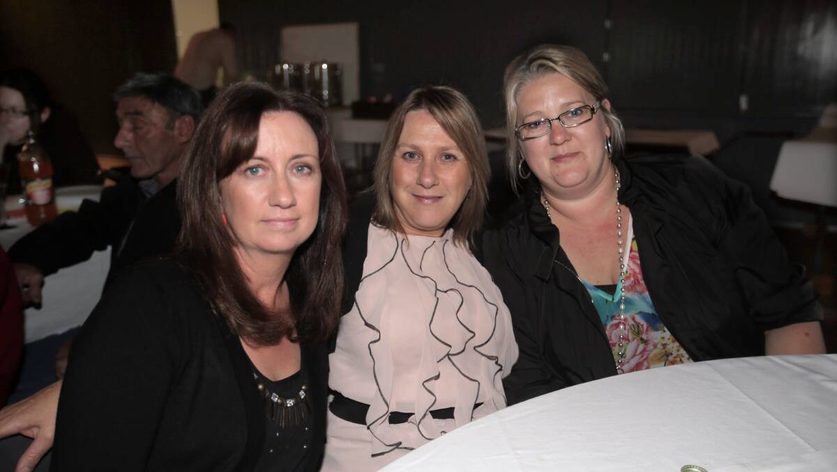 From left: Denise Roswell, Ev Mackay and Yvette Wilkinson enjoy the night. 