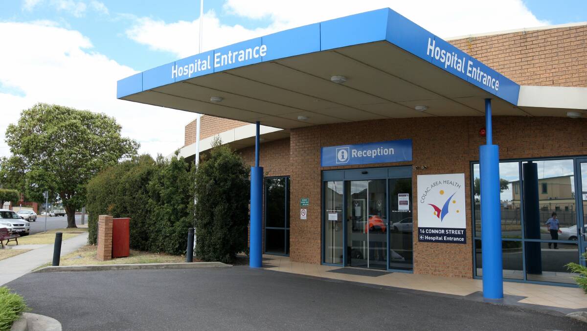 A man at Colac's hospital made threats to a counsellor, who activated an alarm which led to the lockdown of part of the hospital.