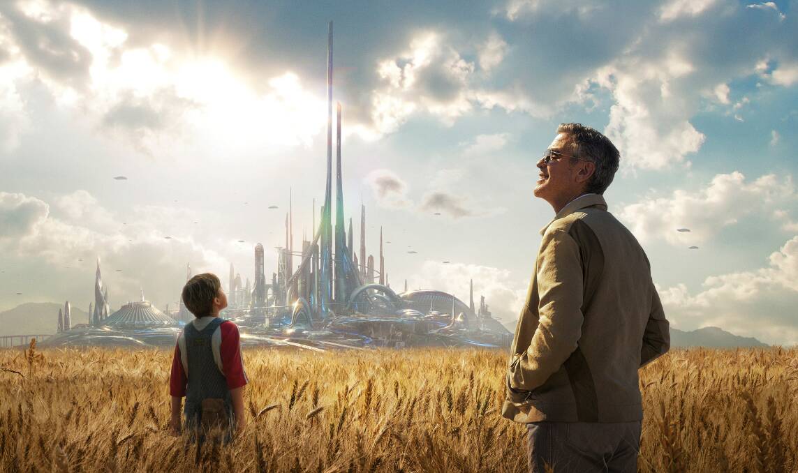Tomorrowland's mis-shapen screenplay detracts from the fascinating ideas, impressive visuals, some clever sequences, and another reliable performance from the evergreen George Clooney (right).