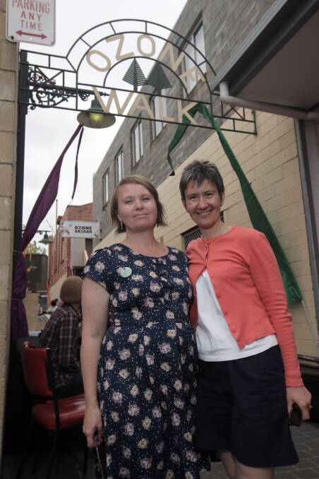 Laneway Festival organisers Megan Nicolson, F-Project vice president, and Tanya Egan, Warrnambool City Council city renewal manager, were happy with the turn out for the event. 