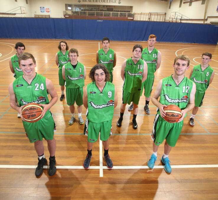 RARING TO GO: The Warrnambool Seahawks are ready for Saturday's grand final against Mount Gambier Lakers. Picture: Amy Paton