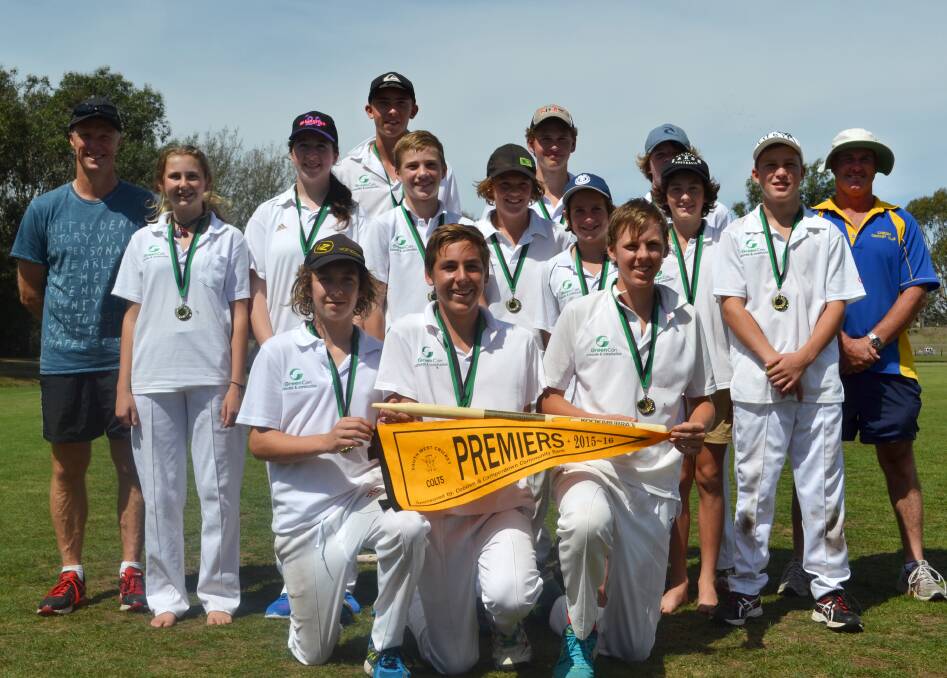 CHAMPIONS AGAIN: Cobden's victorious team after securing the club's seventh colts premiership in nine years on Sunday.