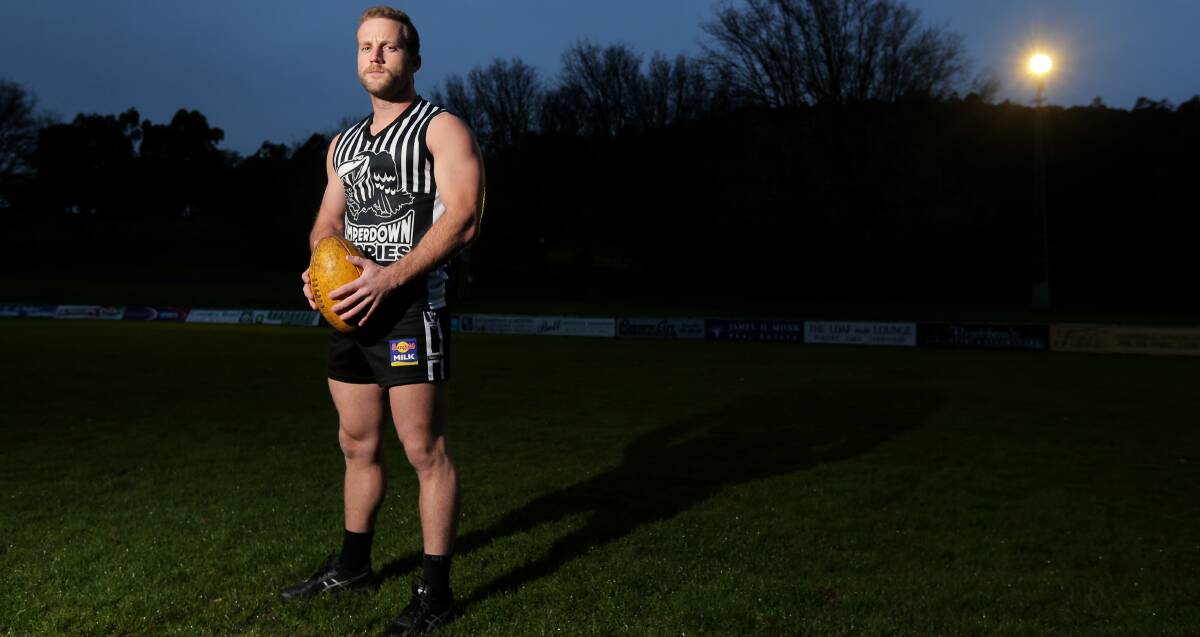 STEPPING UP: Camperdown's Jesse Gallichan is thriving from increased responsibility in the Magpies' midfield. Picture: Rob Gunstone