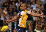 EAGLE BECOMES A RAM: West Coast Eagles premiership player Daniel Kerr, pictured playing for the AFL club in 2013, will make a one-off appearance for Glenthompson-Dunkeld this Saturday. Picture: Getty Images