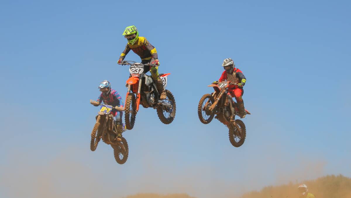 FLYING HIGH: Motocross riders will make their way to Allansford's Lake Gillear track this weekend for the Western Region Motocross Series.