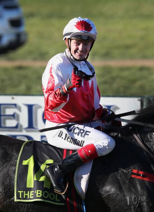 Jockey Dean Yendall, pictured after winning this year's Warrnambool Cup.