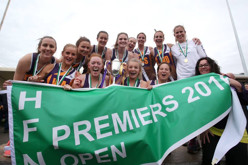 PREMIERS: Port Fairy's division one grand final-winning team. Picture: Amy Paton