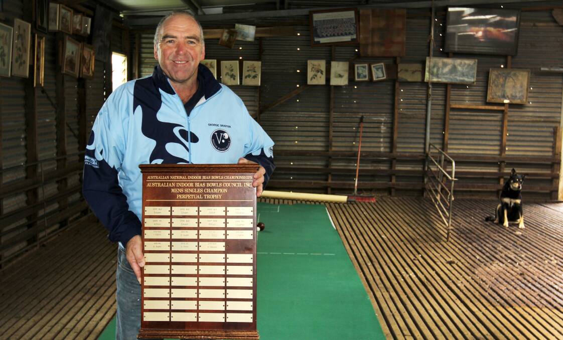 BEST IN THE LAND: Woolsthorpe's George Draffen took out the Australian indoor bias bowls men's singles title on the weekend. Picture: Susie Giese
