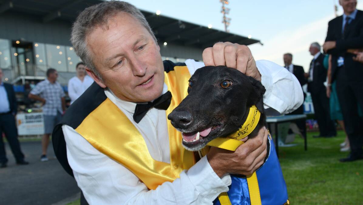 IT'S IN HIS BLOOD: Rob Britton says his dad Alan also always had a love of greyhounds. Picture: BlueStream Pictures