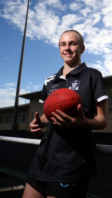 READY: Warrnambool's Renee Saulitis will represent Victoria at the School Sport Australia Australian Football championships. Picture: Amy Paton