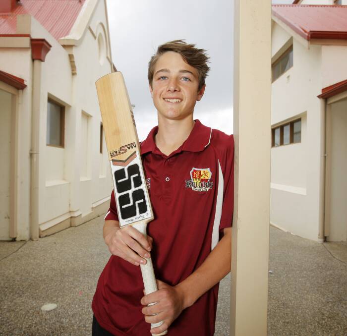 YOUNG GUN: Nirranda teenager Brody Couch has been leading the way for the Knights, averaging 57 with the bat to start the 2015-16 WDCA summer. Picture: Rob Gunstone