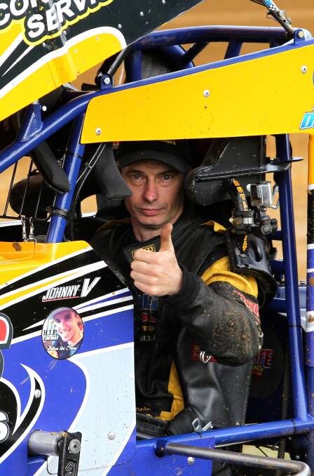 READY TO GO: Simpson's John Vogels is looking forward to racing at his home track in the 410 sprintcars this Sunday. Picture: Geoff Rounds.