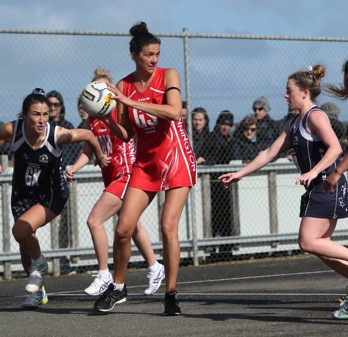 MULTI-TALENTED: WDFNL life member Lani Keane has been a weapon for Dennington in attack and defence this season. The Dogs are preparing to face Merrivale in Saturday's second semi-final.