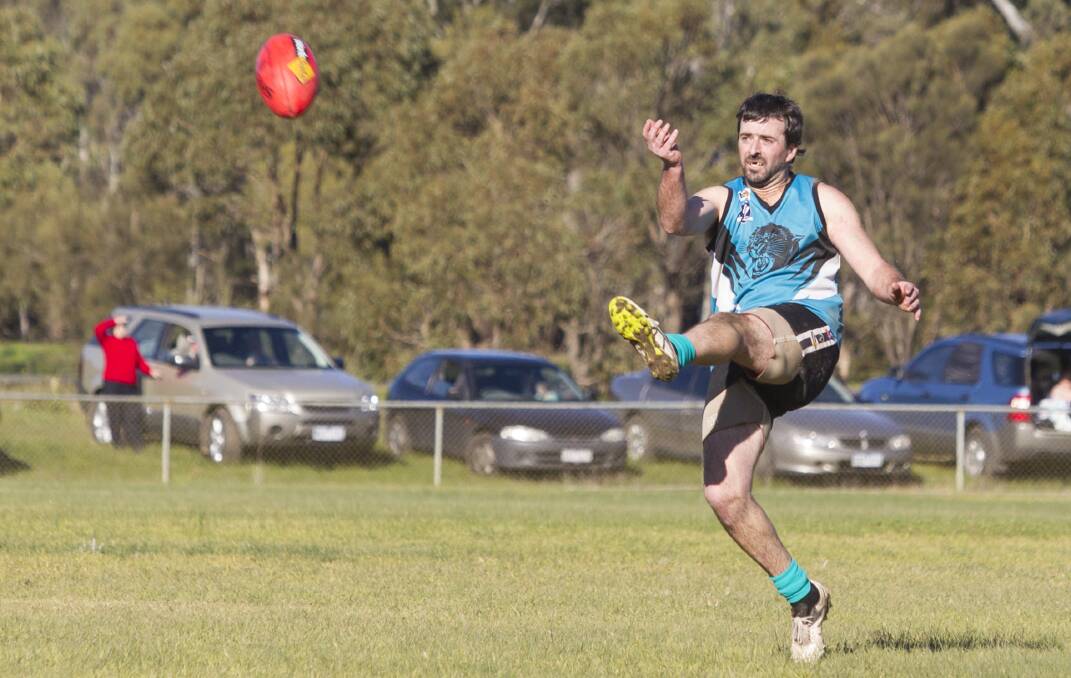 ON TARGET: Moyston-Willaura's John Vanderwaal kicked an incredible 25 goals last week on route to becoming  the first country footballer this season past the 100-goal mark. Picture: Peter Pickering