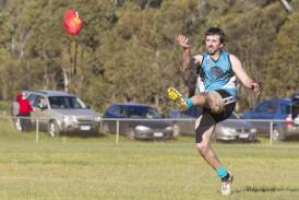 ON TARGET: Moyston-Willaura's John Vanderwaal kicked an incredible 25 goals last week on route to becoming  the first country footballer this season past the 100-goal mark. Picture: Peter Pickering