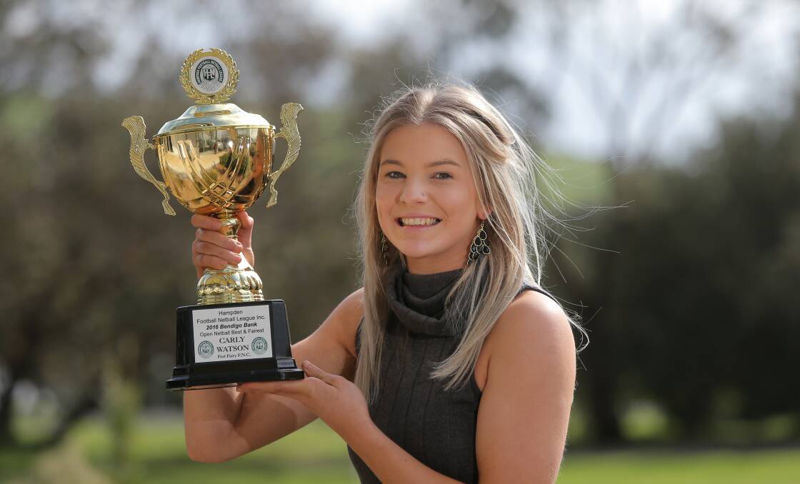 BEST OF THE BEST: Port Fairy goal defence Carly Watson won the HFNL open grade best and fairest in a thrilling vote count. Picture: Vicky Hughson