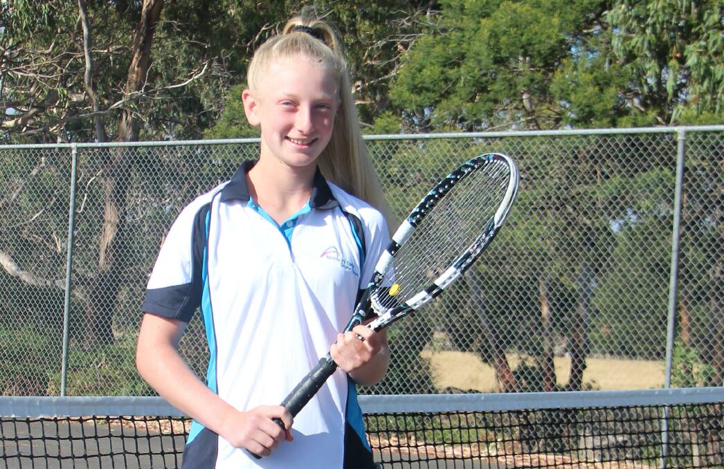 YOUNG ACE: Warrnambool Lawn Tennis Club player Eloise Swarbrick is going from strength to strength.