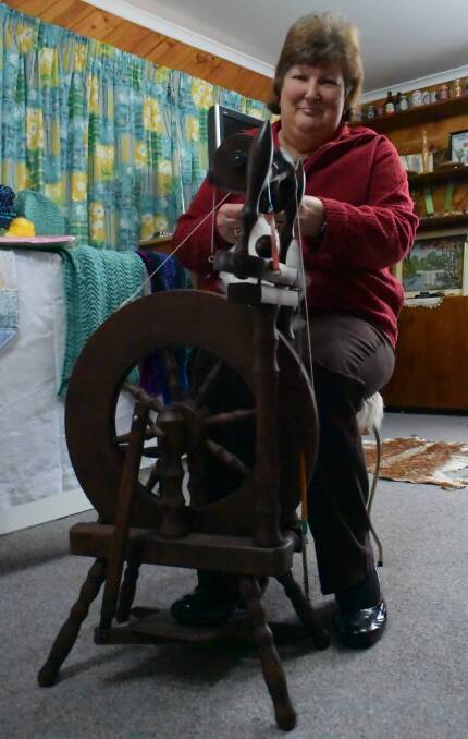 DREAM WEAVER: Western Plains Handspinners, Weavers and Craft Group secretary Pam Andrew in Warrnambool on Wednesday afternoon.