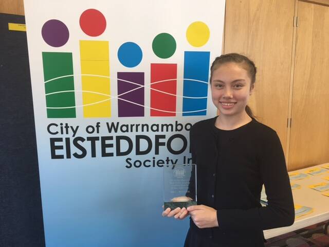 WINNER: Tiffany Tracey has displayed her vast skill set with another standout performance at the City of Warrnambool Eisteddfod. The Warrnambool college student won numerous awards. 