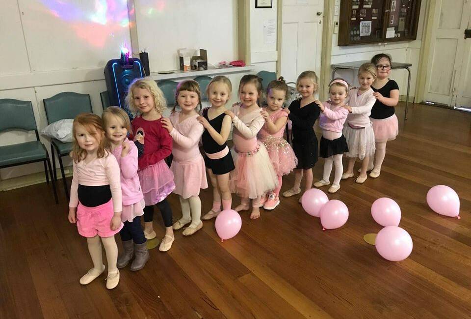 LINING UP TO HELP: Members of the South Coast Dance group during their Leila Rose Foundation fundraiser at the Port Fairy RSL Hall to end term two.  