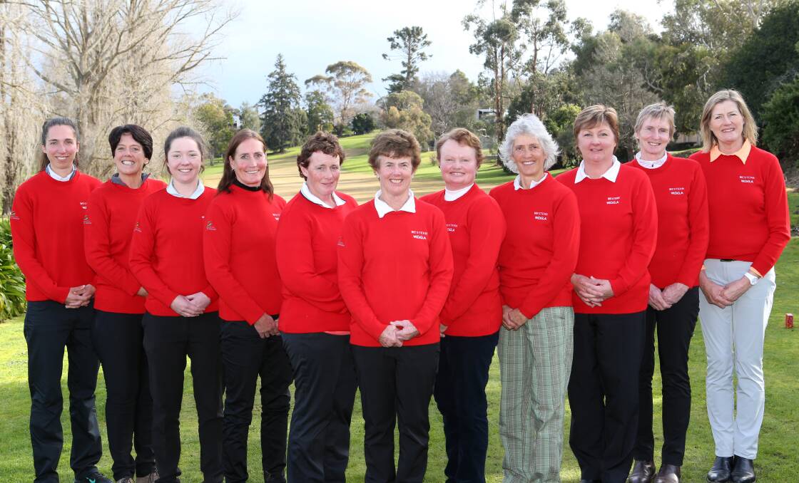 RUNNERS-UP: The Western District ladies golf team that competed in Melbourne. The team came in second to South Western. Picture: Vicky Hughson  